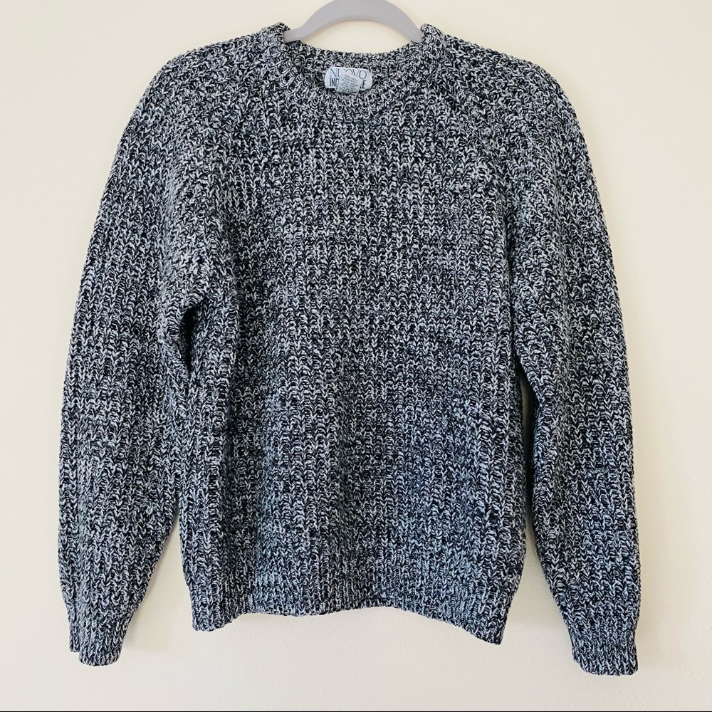 Vintage Nuovo long sleeve crew neck wool blend pullover sweater - Picture 5 of 8